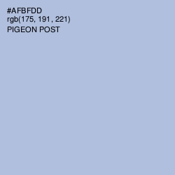#AFBFDD - Pigeon Post Color Image